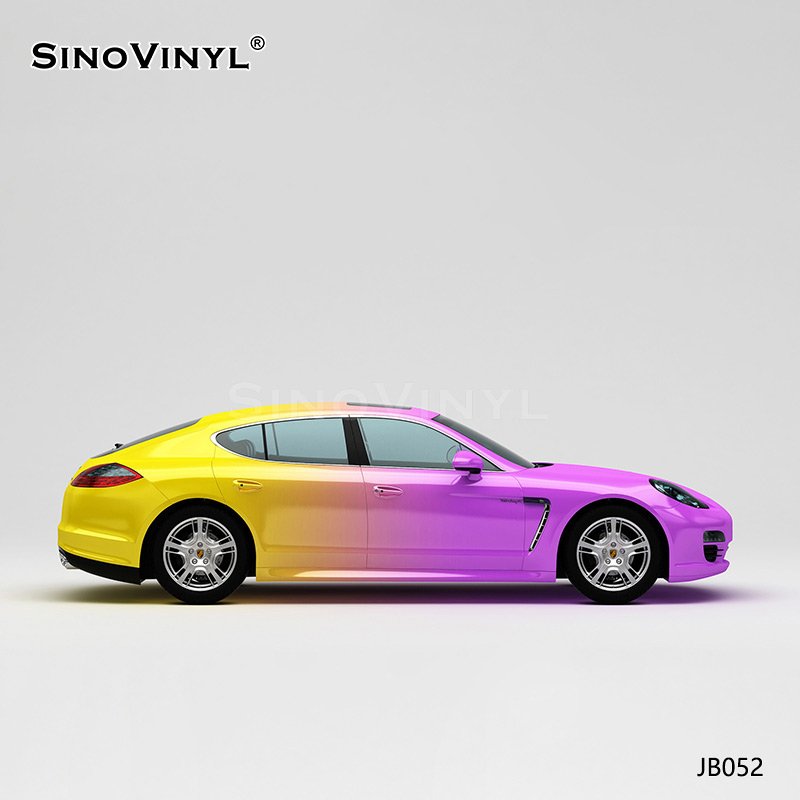 JB052 Purple-yellow Gradient Waterproof And Scratch-resistant Car Wrap Vehicle