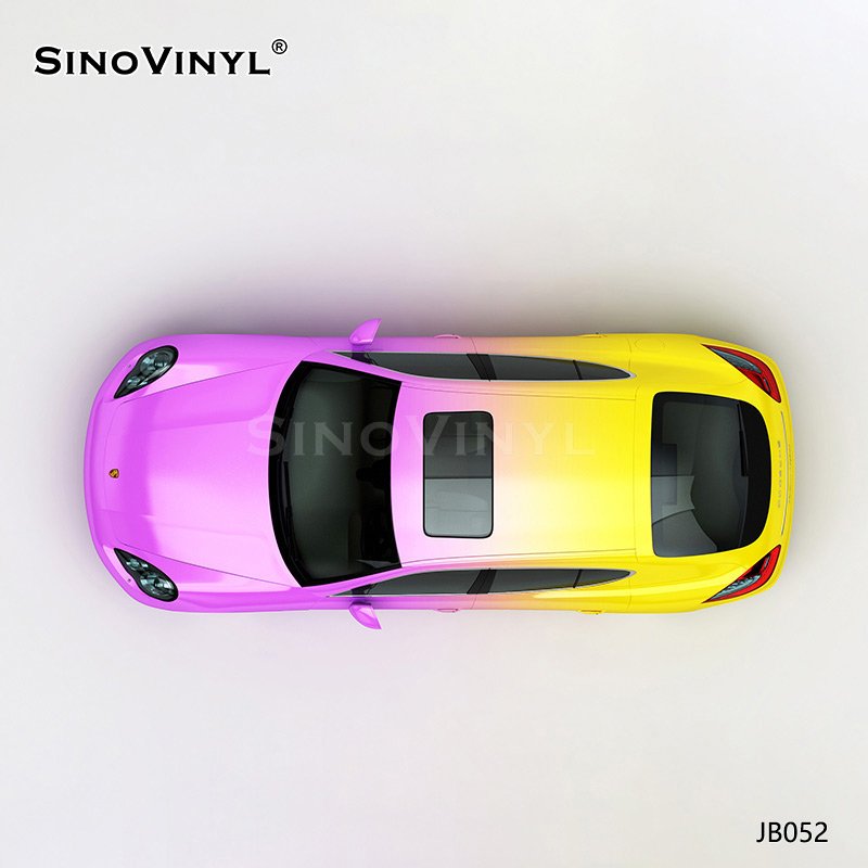 JB052 Purple-yellow Gradient Waterproof And Scratch-resistant Car Wrap Vehicle