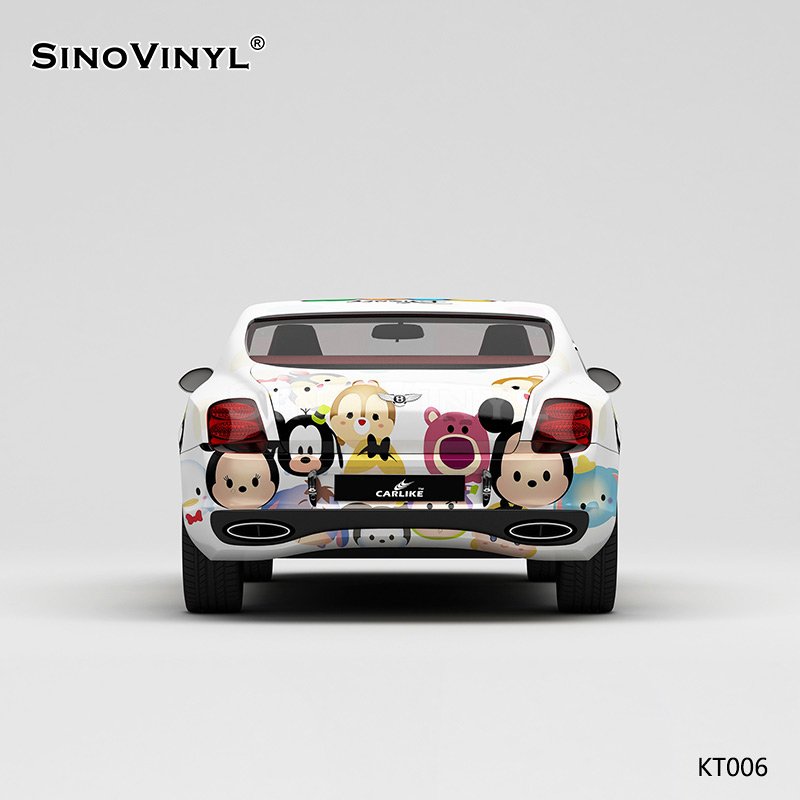 KT006 Cartoon Disney Pattern Self Adhesive Film Customized Vinyl Sticker Paper