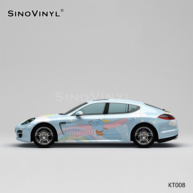 KT008 Disney Dumbo Cartoon Rolling Film Customized Premium Car Wrap