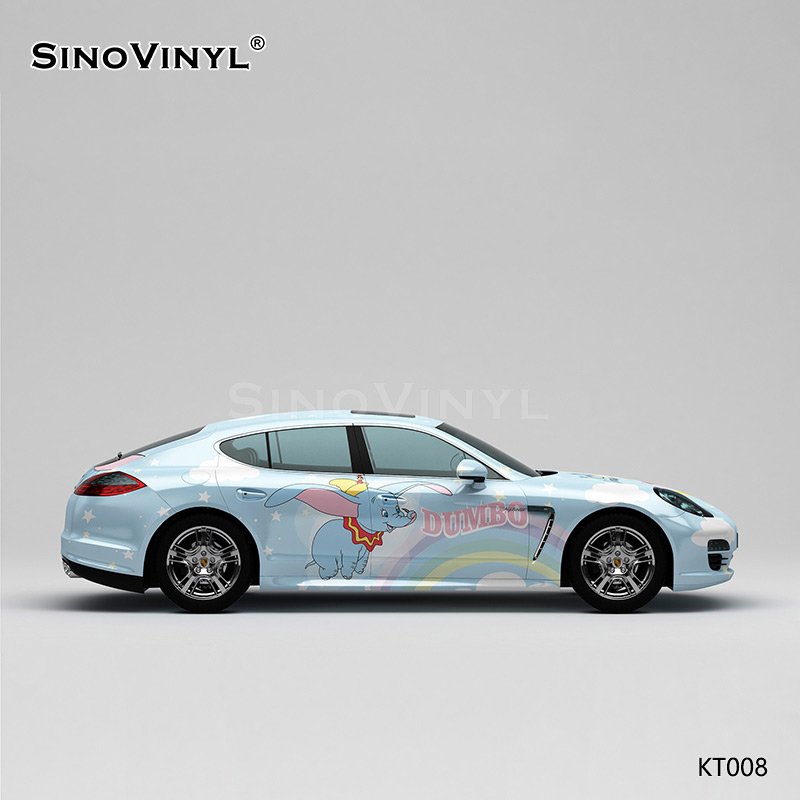 KT008 Disney Dumbo Cartoon Rolling Film Customized Premium Car Wrap