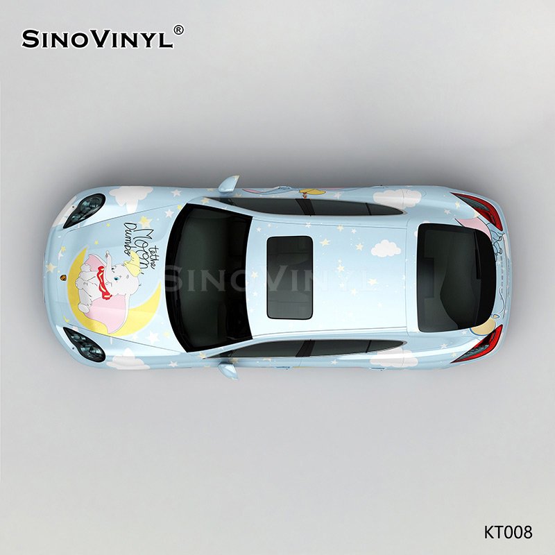 KT008 Disney Dumbo Cartoon Rolling Film Customized Premium Car Wrap