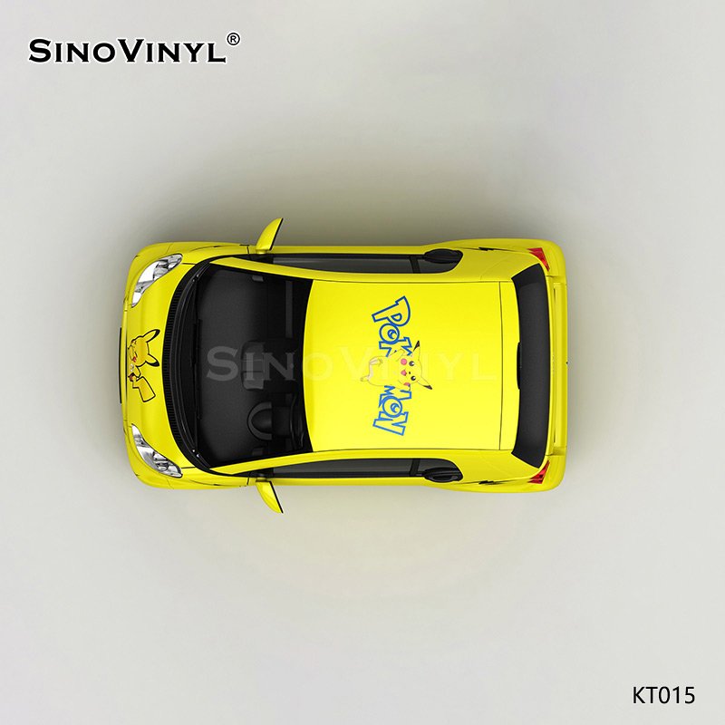 KT015 Pikachu Pattern Customized Spray Painting PVC Self Adhesive Film