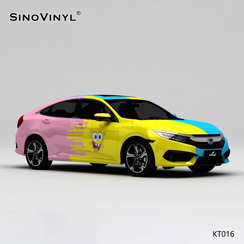 KT016 Robot Cat Spongebob Rolling Film Customized Wrapping Vinyl Cars