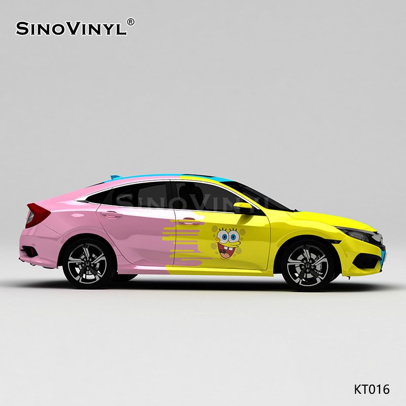 KT016 Robot Cat Spongebob Rolling Film Customized Wrapping Vinyl Cars