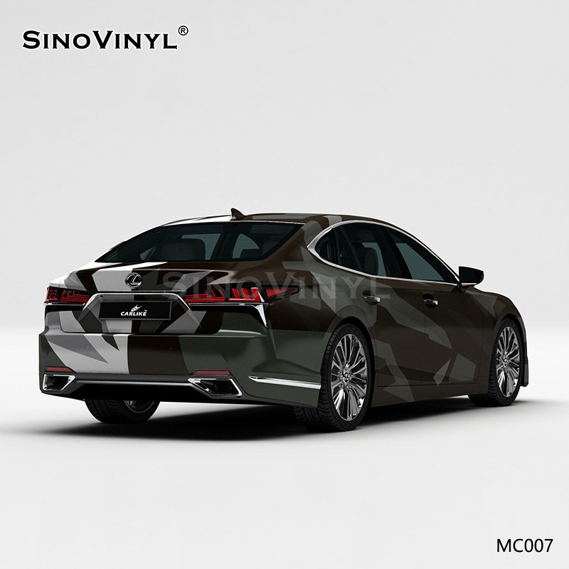 MC007 Black/White Camouflage Printing Car Vinyl Roll