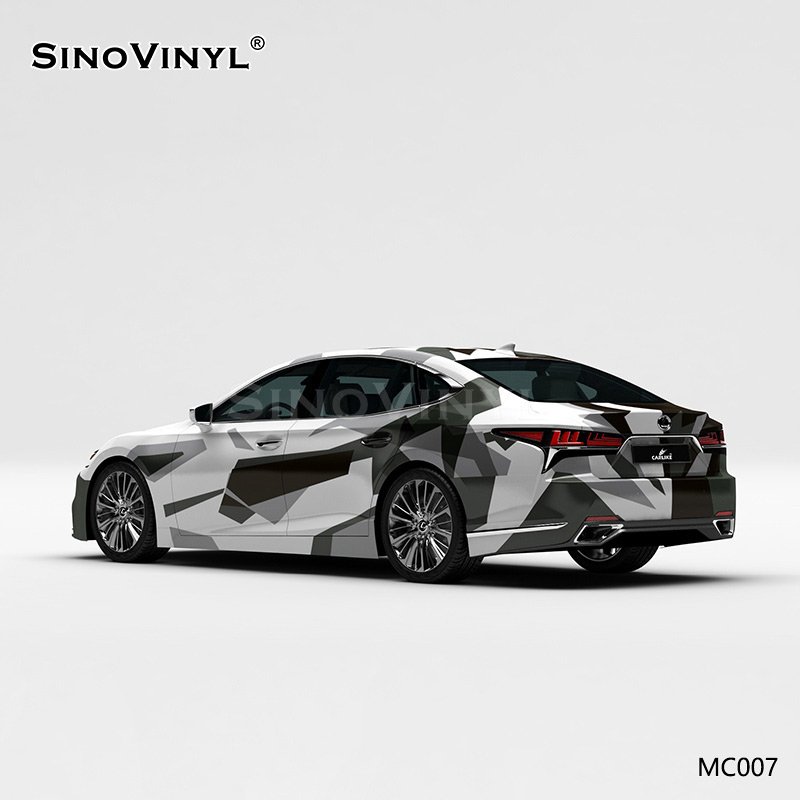 MC007 Black/White Camouflage Printing Car Vinyl Roll