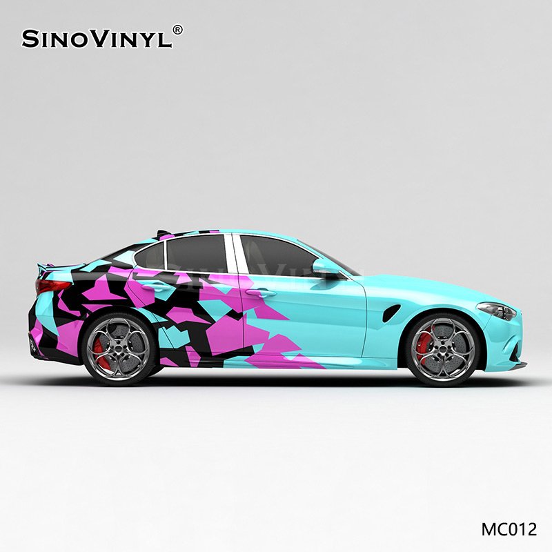 MC012 Green Red Black Grid Pattern PVC Film Printing Customized Vinyl Roll