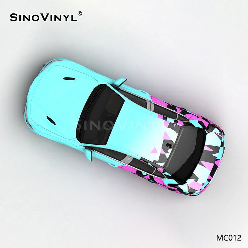 MC012 Green Red Black Grid Pattern PVC Film Printing Customized Vinyl Roll