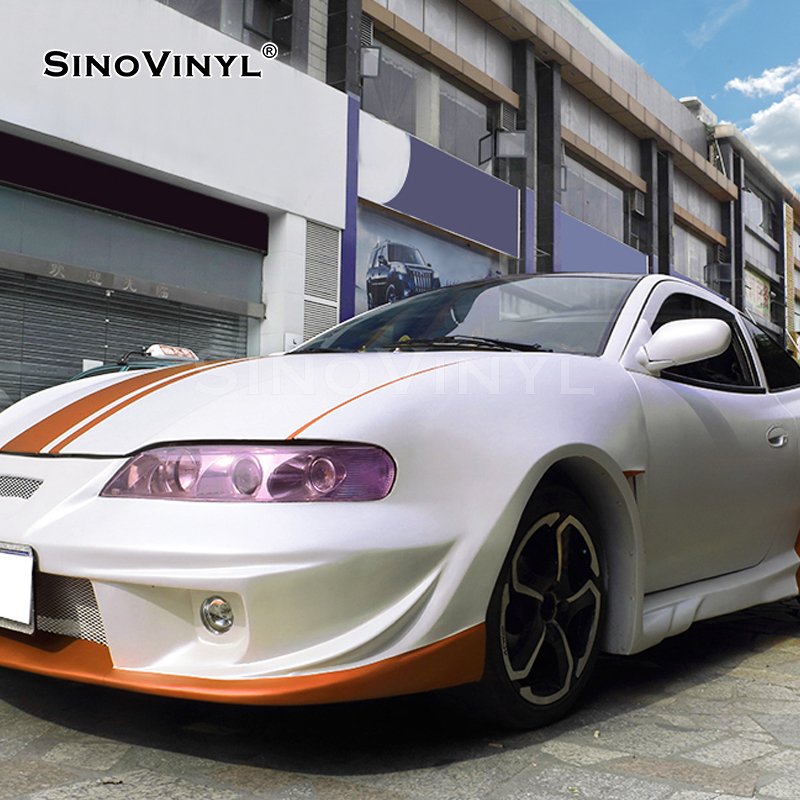 Self Adhesive Matte White Discoloration Air Bubble Free Car Wrap Vinyl Film