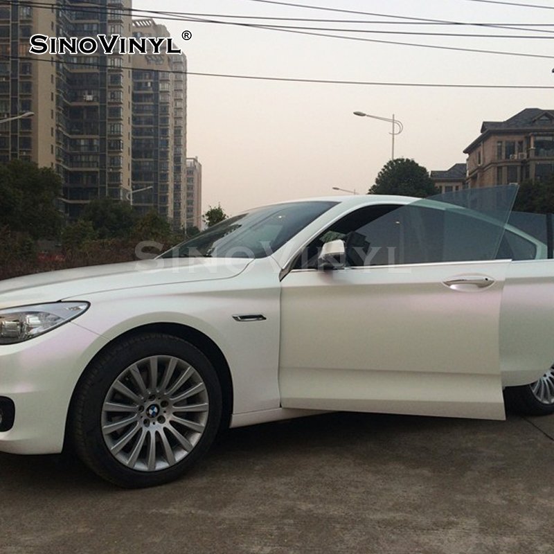 Self Adhesive Matte White Discoloration Air Bubble Free Car Wrap Vinyl Film