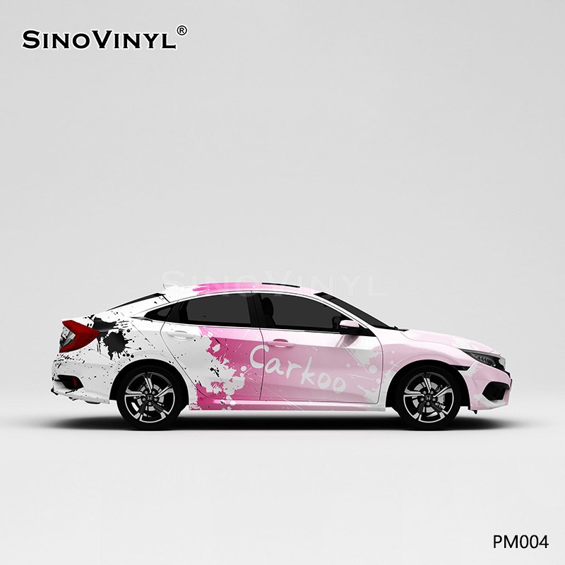 PM004 Color Splash-ink Car Wrapping Paper Printing Customized PVC Vinyl Roll