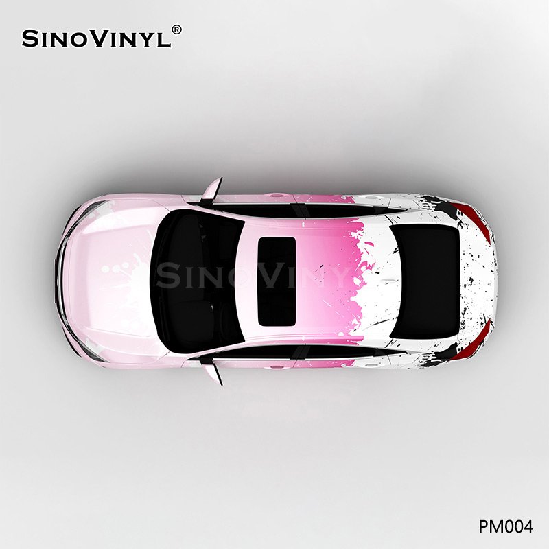 PM004 Color Splash-ink Car Wrapping Paper Printing Customized PVC Vinyl Roll