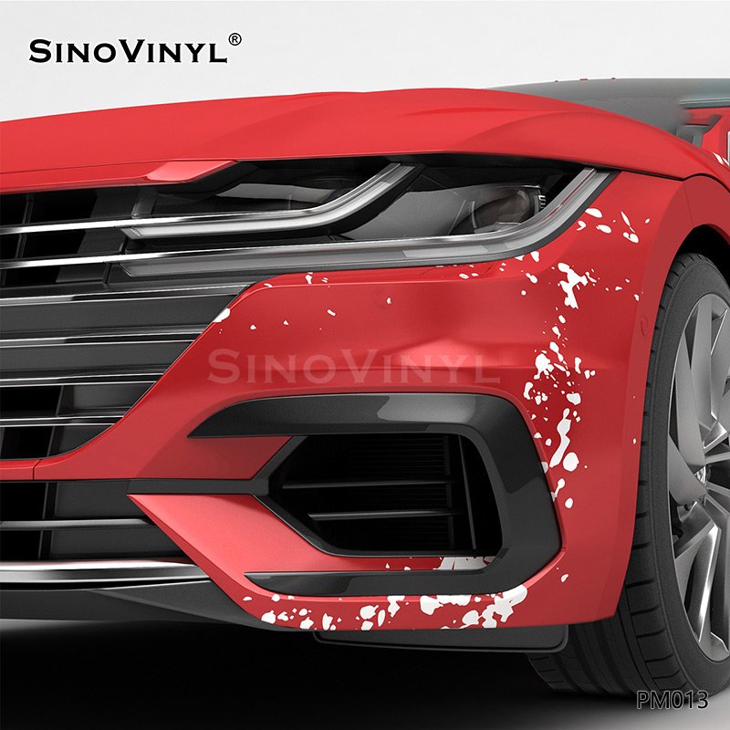PM013 Blood Splash-ink Self-adhesive Film Printing Car Color Changing Sticker