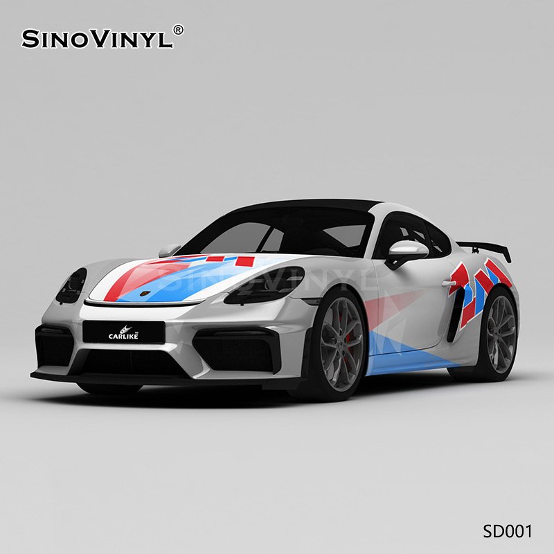 SD001 Latte On The Track High-precision Printing Customized Car Wrapping