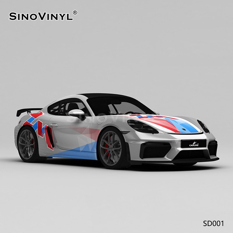 SD001 Latte On The Track High-precision Printing Customized Car Wrapping