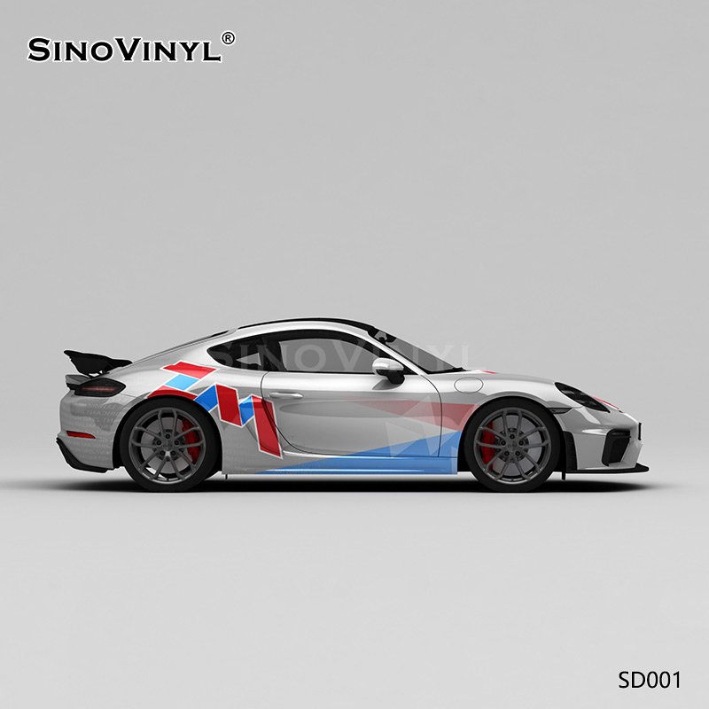 SD001 Latte On The Track High-precision Printing Customized Car Wrapping