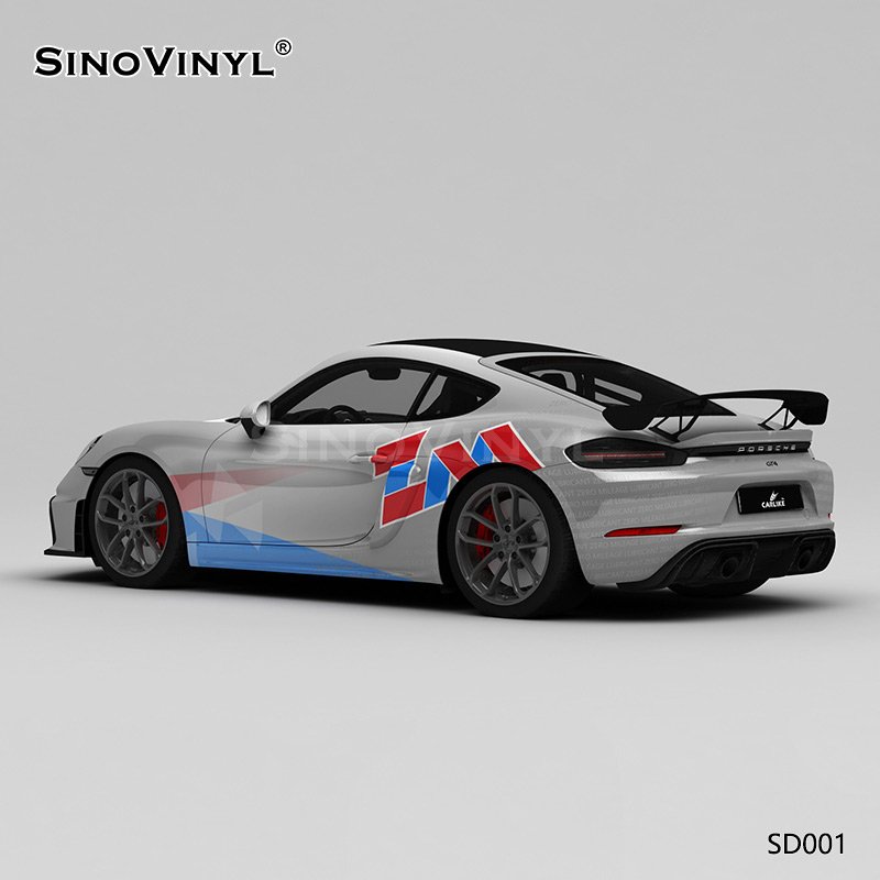 SD001 Latte On The Track High-precision Printing Customized Car Wrapping