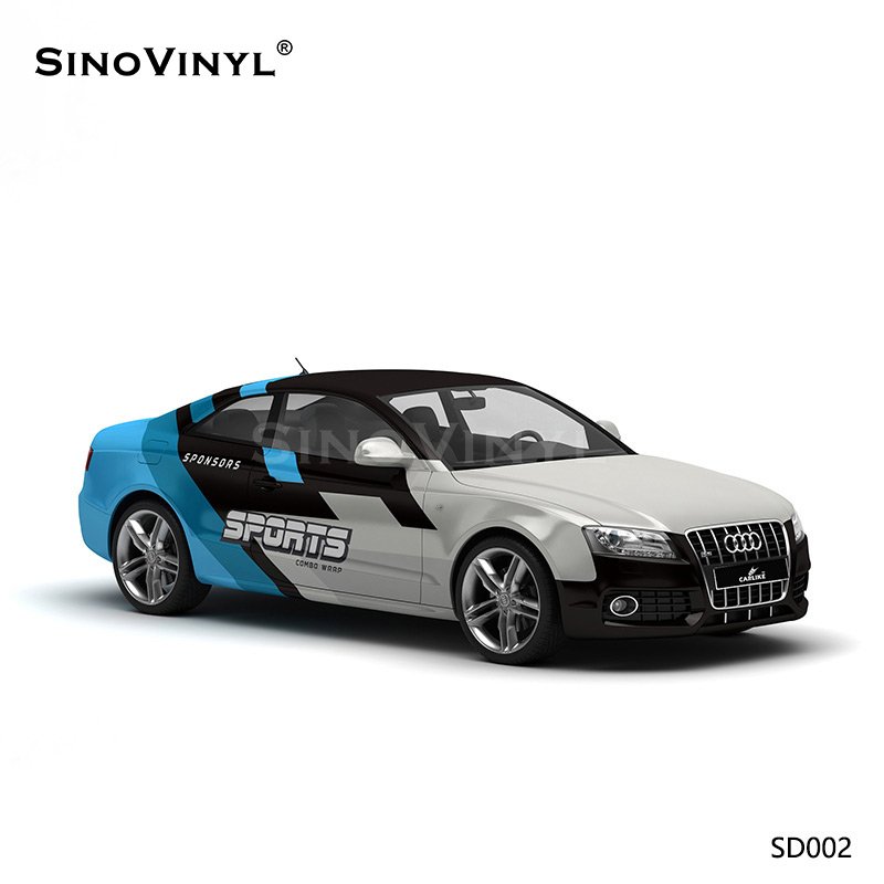 SD002 Pattern Audi S Track PVC Film Printing Customized Car Vinyl Wrap Sticker