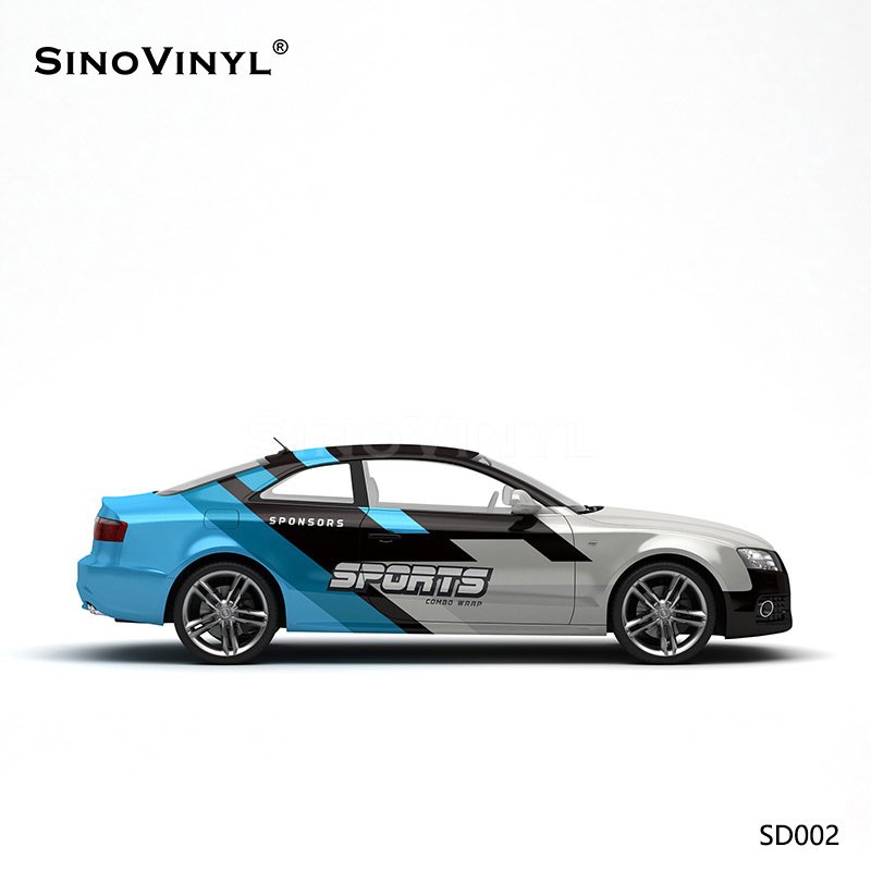 SD002 Pattern Audi S Track PVC Film Printing Customized Car Vinyl Wrap Sticker
