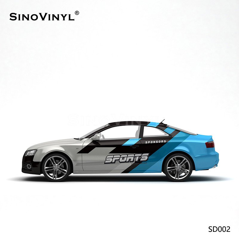 SD002 Pattern Audi S Track PVC Film Printing Customized Car Vinyl Wrap Sticker