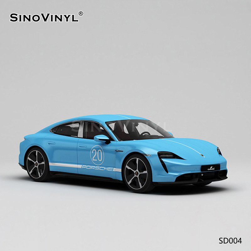 SD004 Blue Custom Gulf Oil Raceway Self Adhesive Film Premium Car Wrap