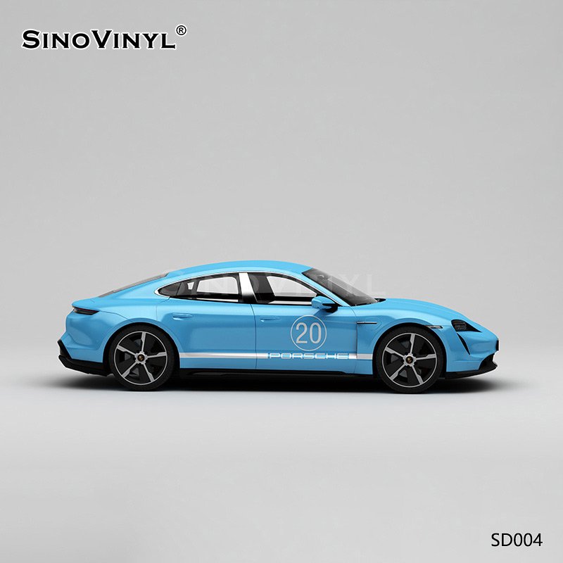SD004 Blue Custom Gulf Oil Raceway Self Adhesive Film Premium Car Wrap