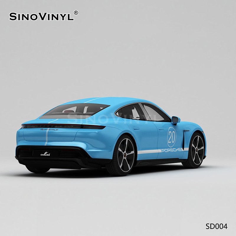 SD004 Blue Custom Gulf Oil Raceway Self Adhesive Film Premium Car Wrap