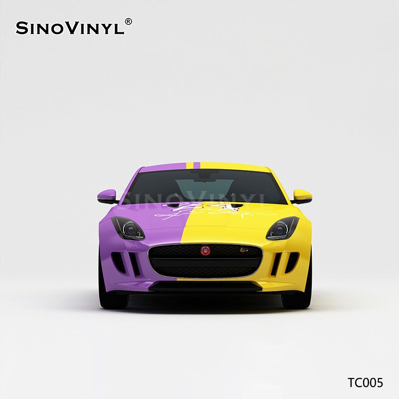 TC005 Yellow-purple Kobe Commemorative Livery Car Stickers Full Body