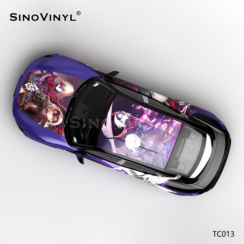 TC013 Purple And Black Beautiful Girl Warrior Self Adhesive Printing Vinyl