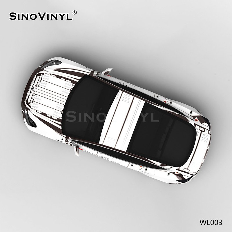 WL002 White Lego Bricks Self Adhesive Film Printing Premium Car Wrap