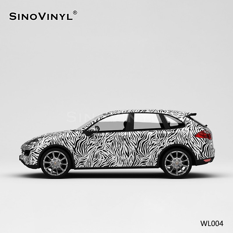 WL004 Zebra Self Adhesive Vinyl Sticker Printing Customized Car Wrap Paper