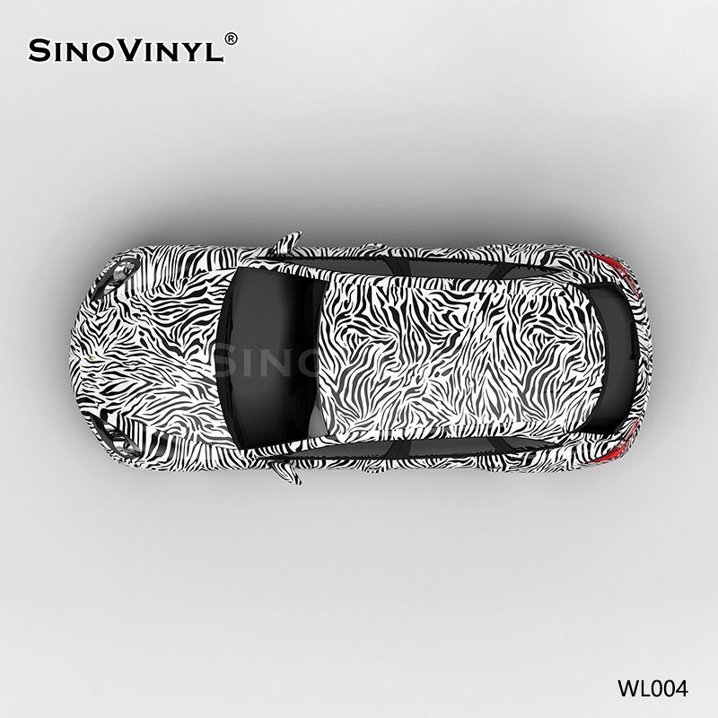 WL004 Zebra Self Adhesive Vinyl Sticker Printing Customized Car Wrap Paper