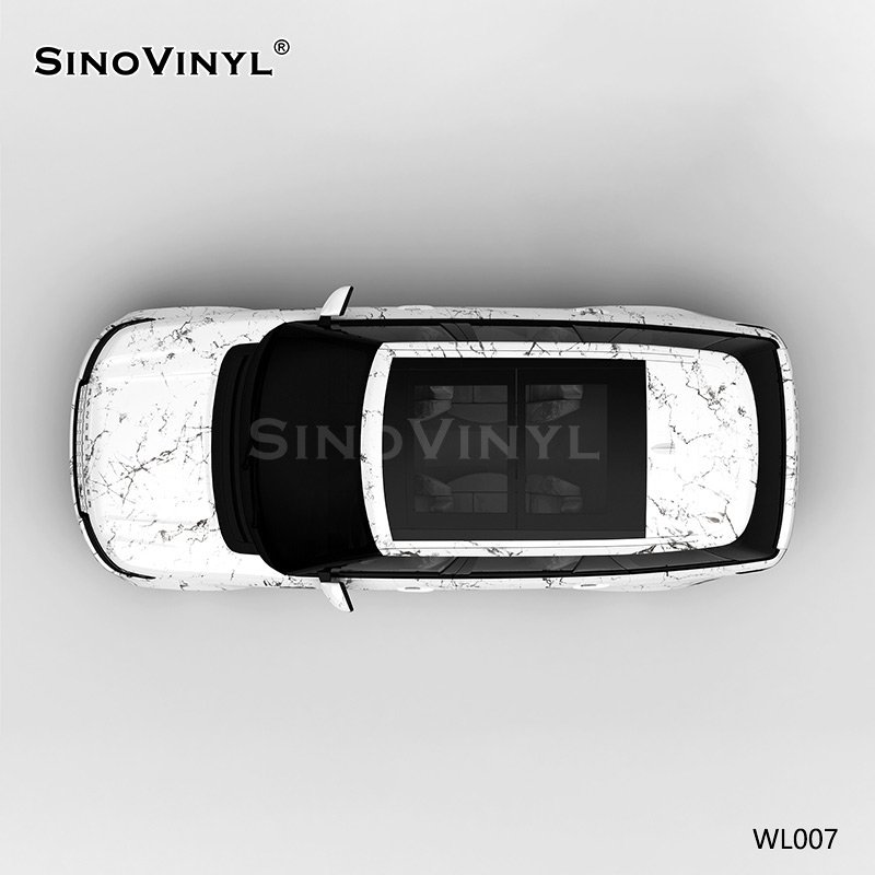 WL007 Marble White Vinyl Cricut Customized Self Adhesive Vinyl Sticker