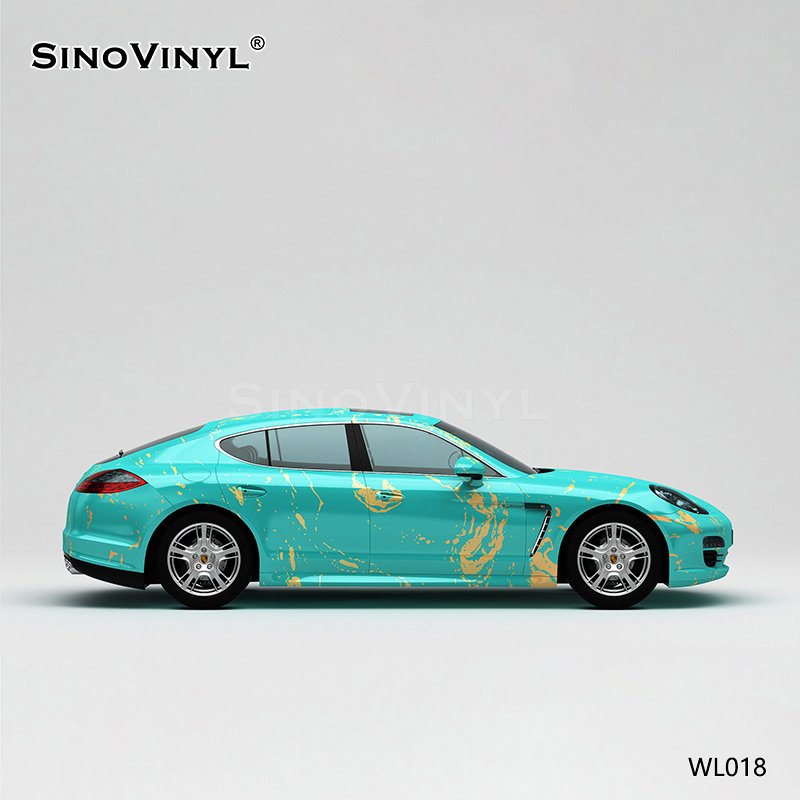 WL018 Gold And Platinum Embellishment Printing Customized Sticker Vinyl Car