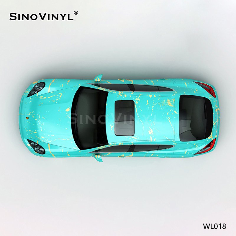 WL018 Gold And Platinum Embellishment Printing Customized Sticker Vinyl Car