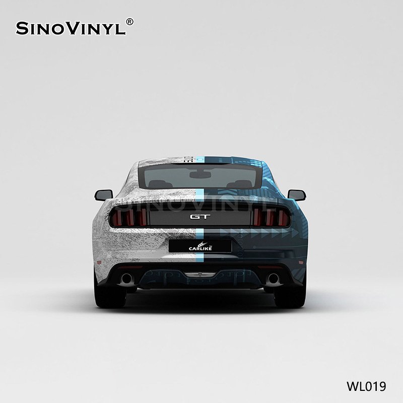 WL019 Blue-gray Double Spell Circuit Printing Customized Vinyl Wholesale