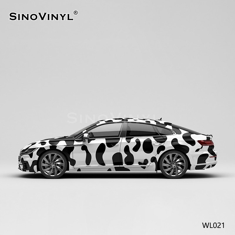 WL021 Cow Pattern Printable Car Wrap Vinyl Customized Stickers PVC Vinyl