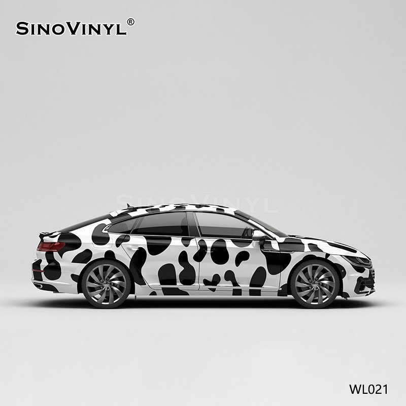 WL021 Cow Pattern Printable Car Wrap Vinyl Customized Stickers PVC Vinyl
