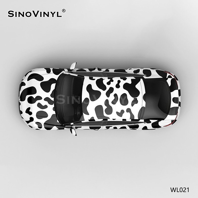 WL021 Cow Pattern Printable Car Wrap Vinyl Customized Stickers PVC Vinyl