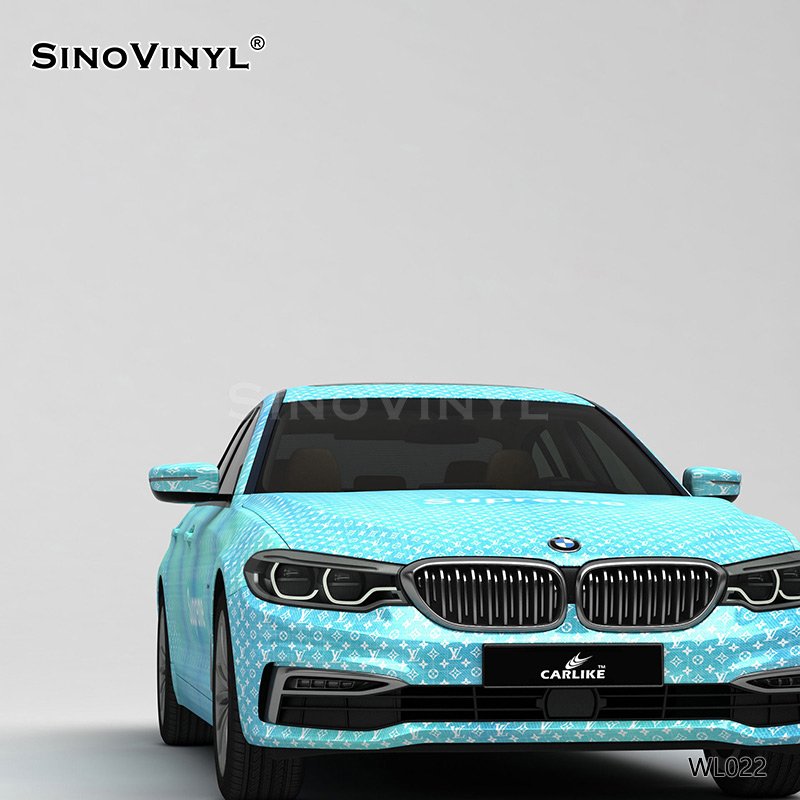 WL022 Denim LV Shading Automotive Vinyl Printing Customized PVC Stickers