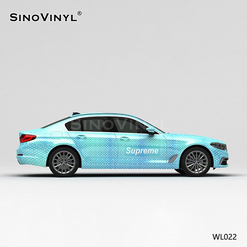 WL022 Denim LV Shading Automotive Vinyl Printing Customized PVC Stickers
