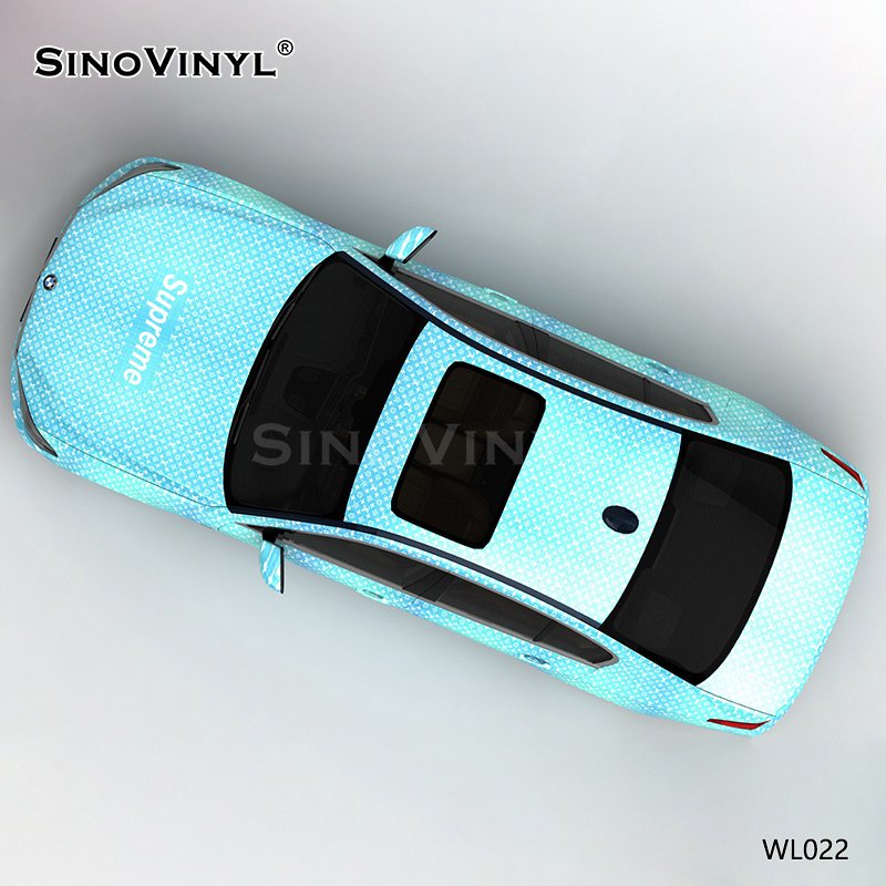 WL022 Denim LV Shading Automotive Vinyl Printing Customized PVC Stickers