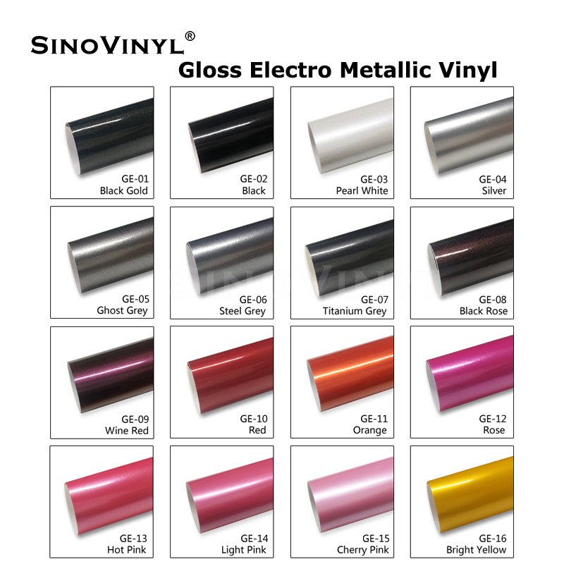 Long Durability Gloss Electro Metallic Removable Car Body Vinyl Wraps