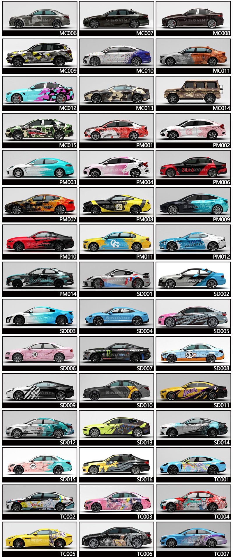 Custom Vehicle Wrap Printing Vinyl Graffiti Designs Art Car Wrap Vinyl Film