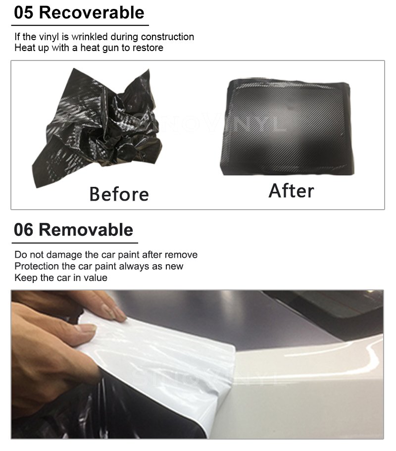 Air Bubble Free Glossy 4D Black Car Wrap Carbon Fiber Sticker Vinyl Film