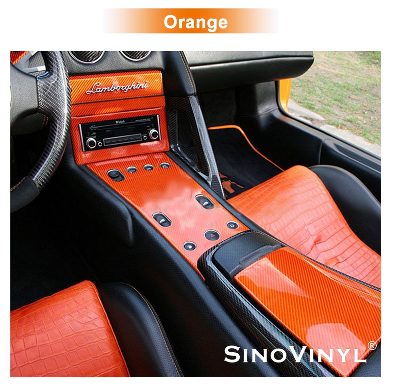 Air Bubble Free Glossy 4D Black Car Wrap Carbon Fiber Sticker Vinyl Film