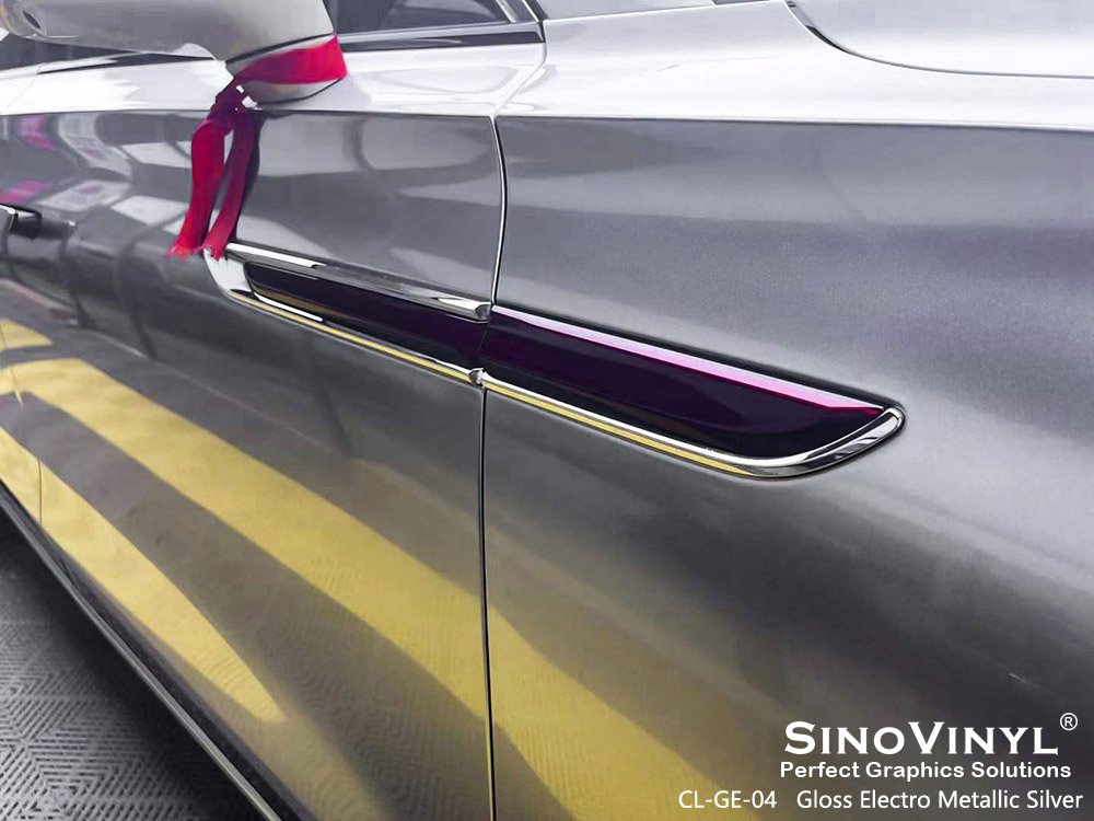 Gloss Electro Metallic Wrap Vinyl For Car Decoration Air Free PVC Film