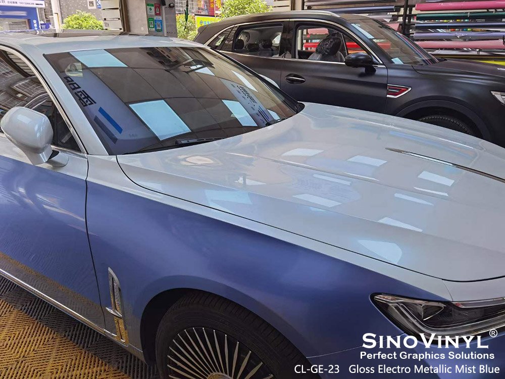 Initial Low Viscosity Glue Gloss Electro Metallic Removable Car Body Vinyl Wraps