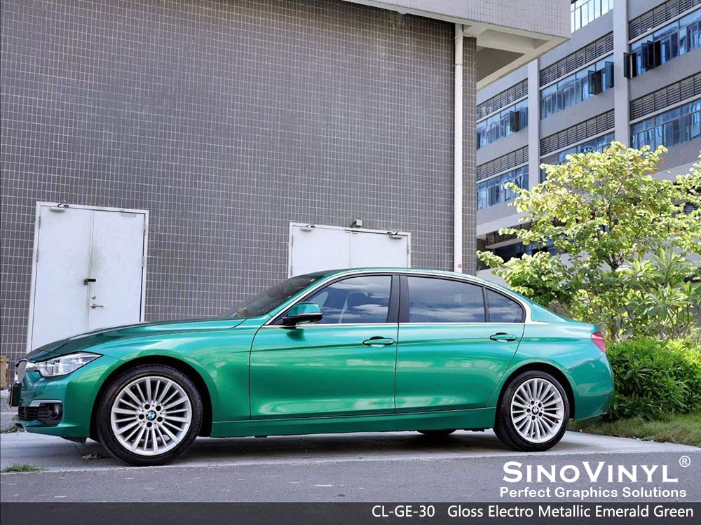 Glossy Metallic Free Car Wrap For Stretchable Electro Metallic Vinyl